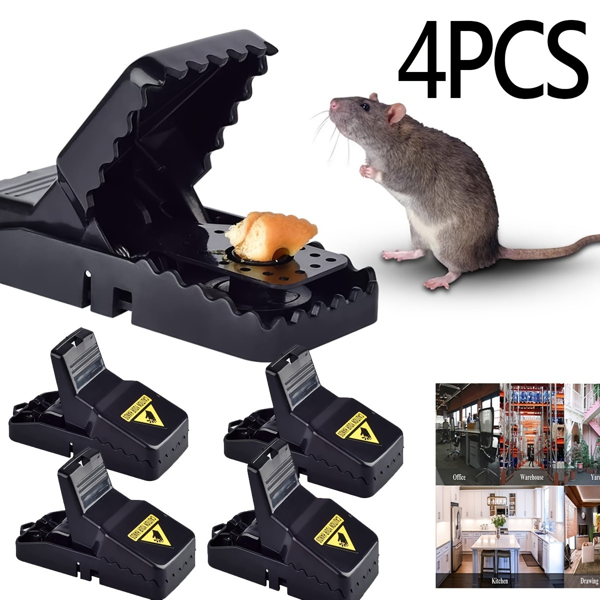 211 Reusable Plastic Portable Rat Traps (Rat Snap Trap) - 1 Pc