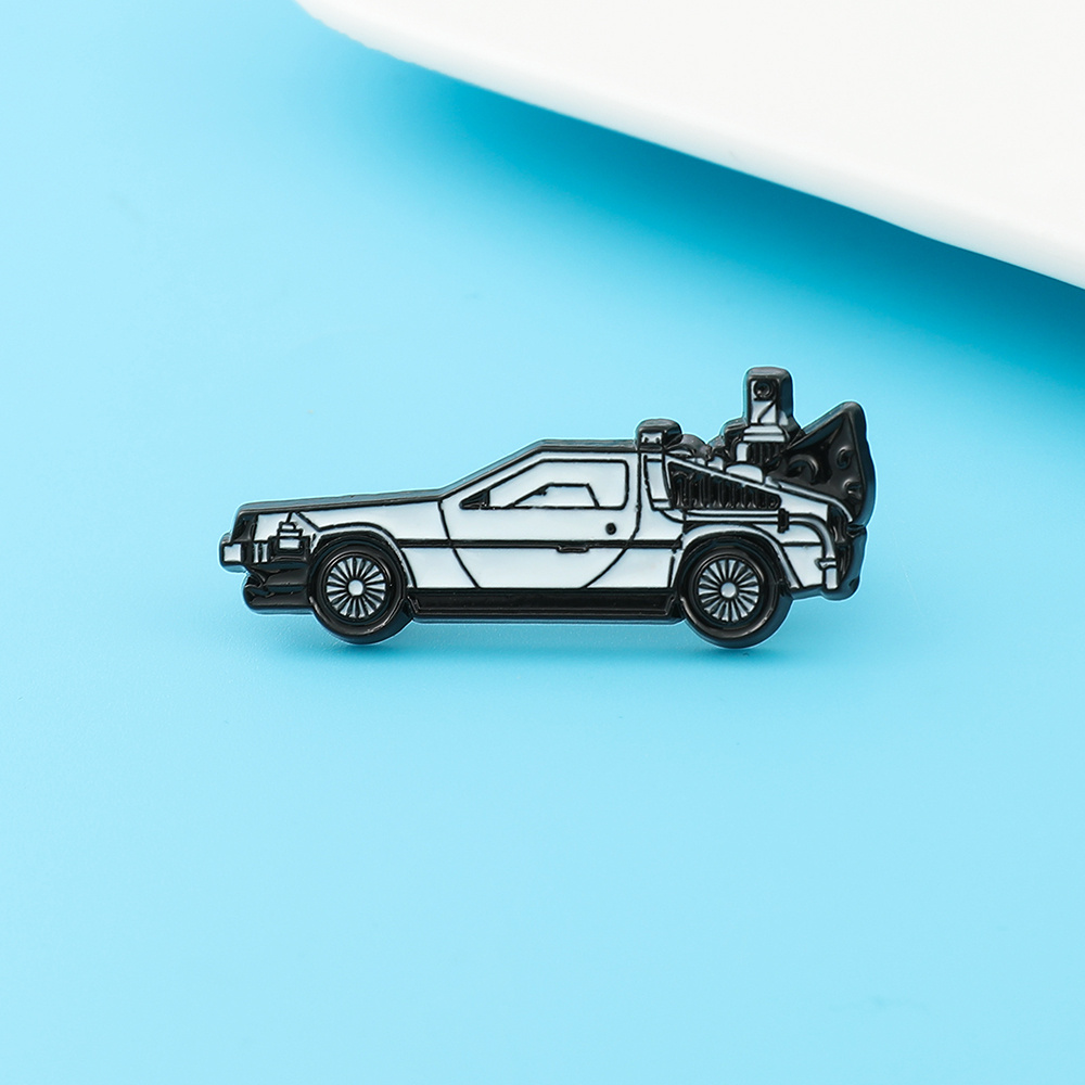 Back Future Enamel Pin Time Travel Machine Car Brooch Temu United Kingdom