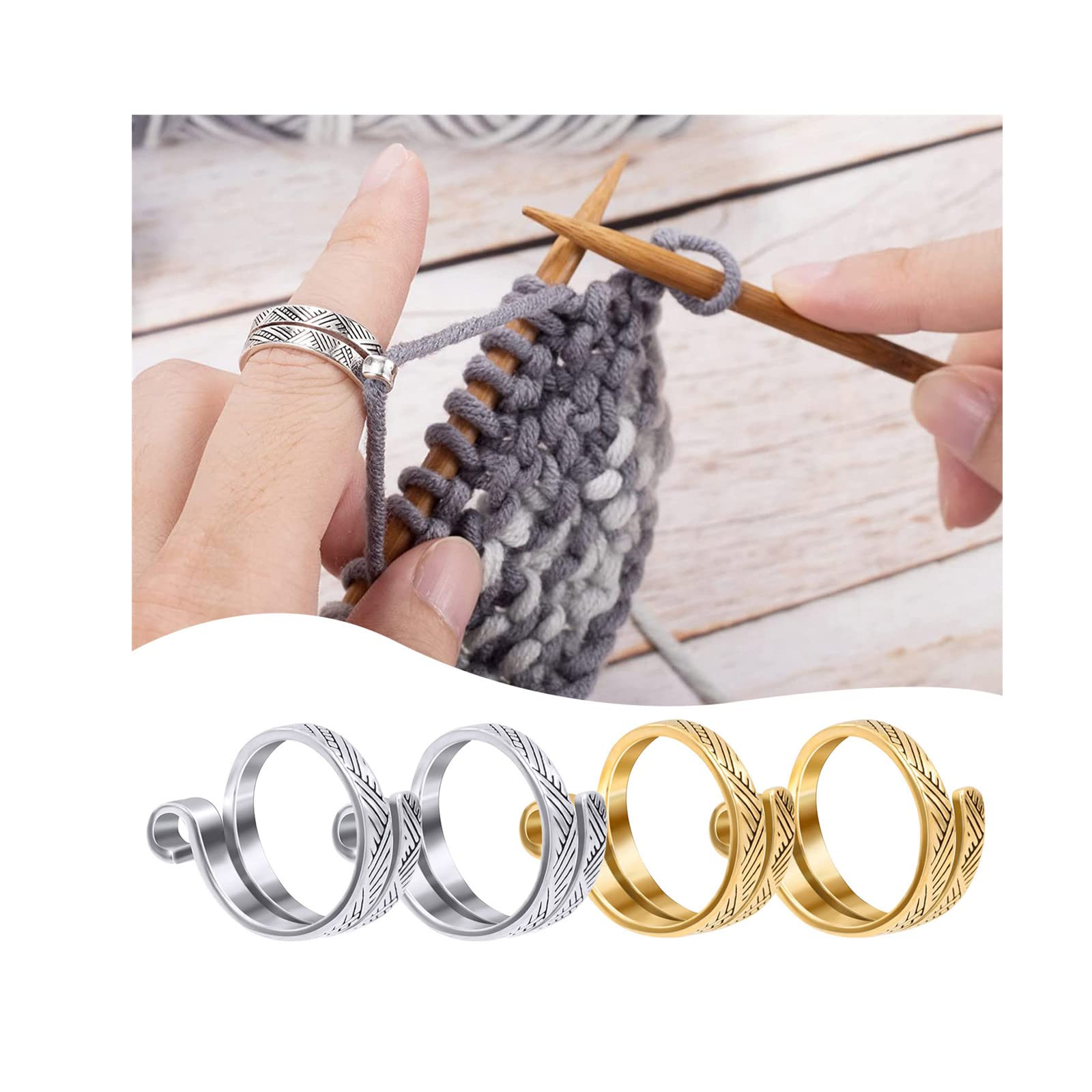 Crochet Ring Adjustable Crochet Tension Ring Open Yarn Guide Temu