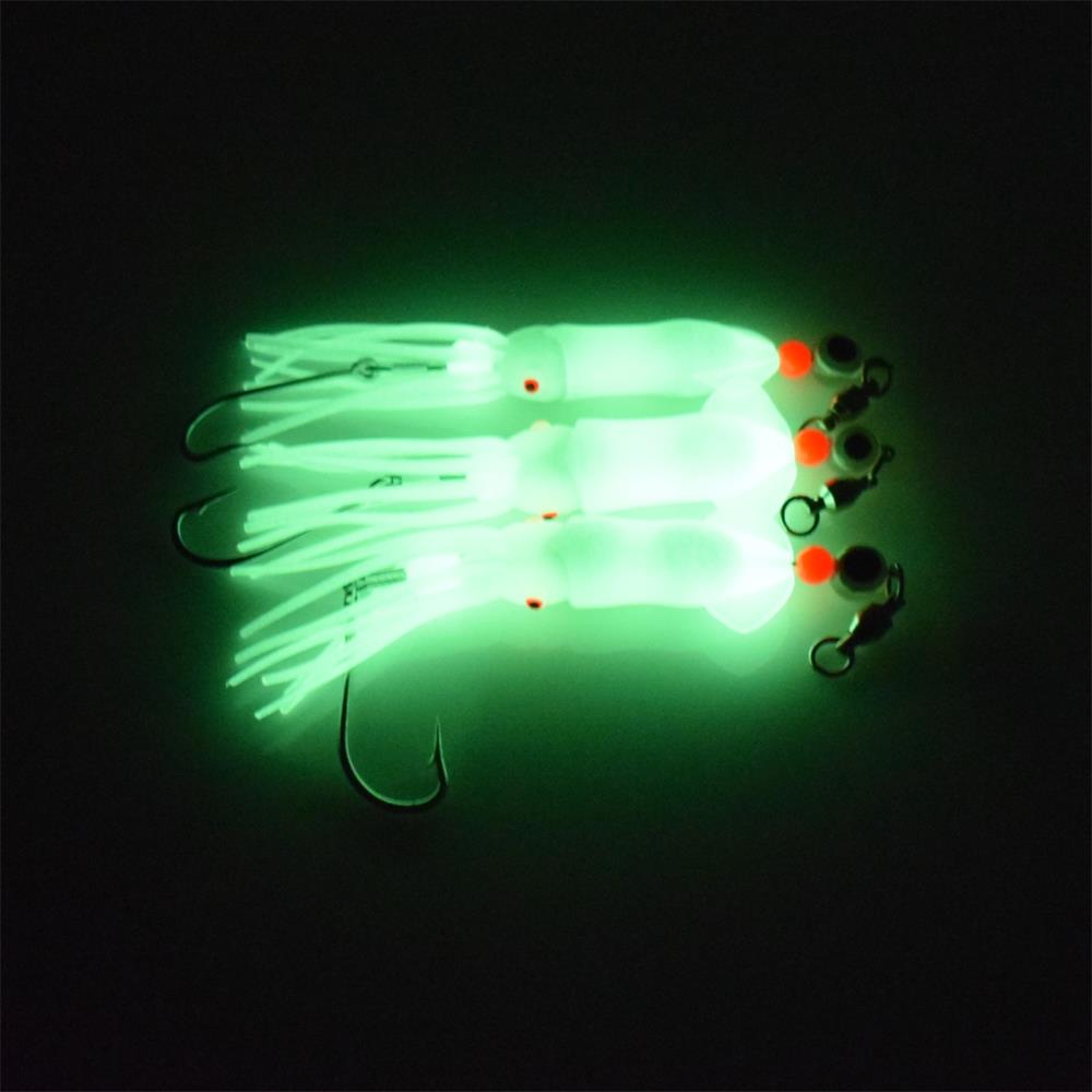 Led Light Squid Fishing Lure Hook Luminous Glow Artificial - Temu