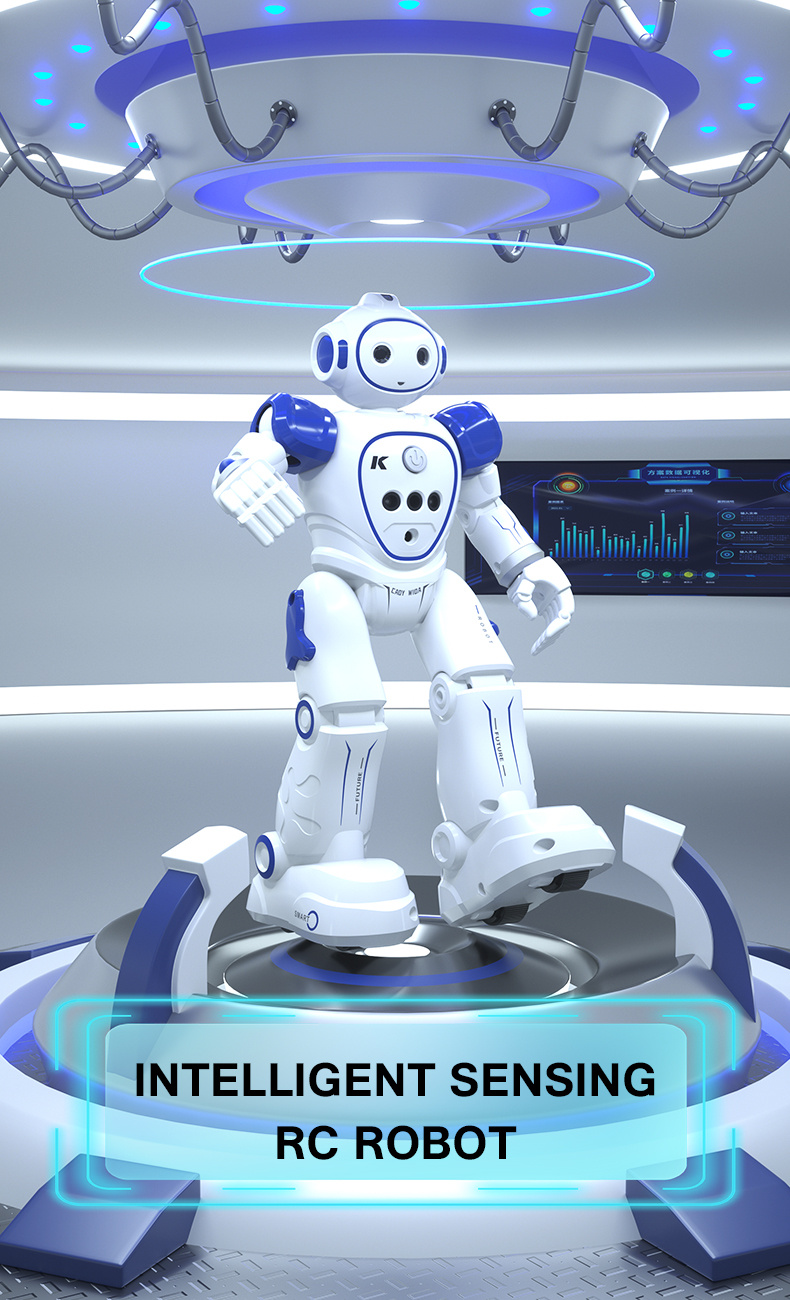 Rc Robot Jouet, Télécommande Robot Gesture Sensing Programmable Smart Robot  Pour Enfants Age 3 4 5 6 7 8 12 ans Filles Garçons Cadeaux de Noël Présent,  bleu