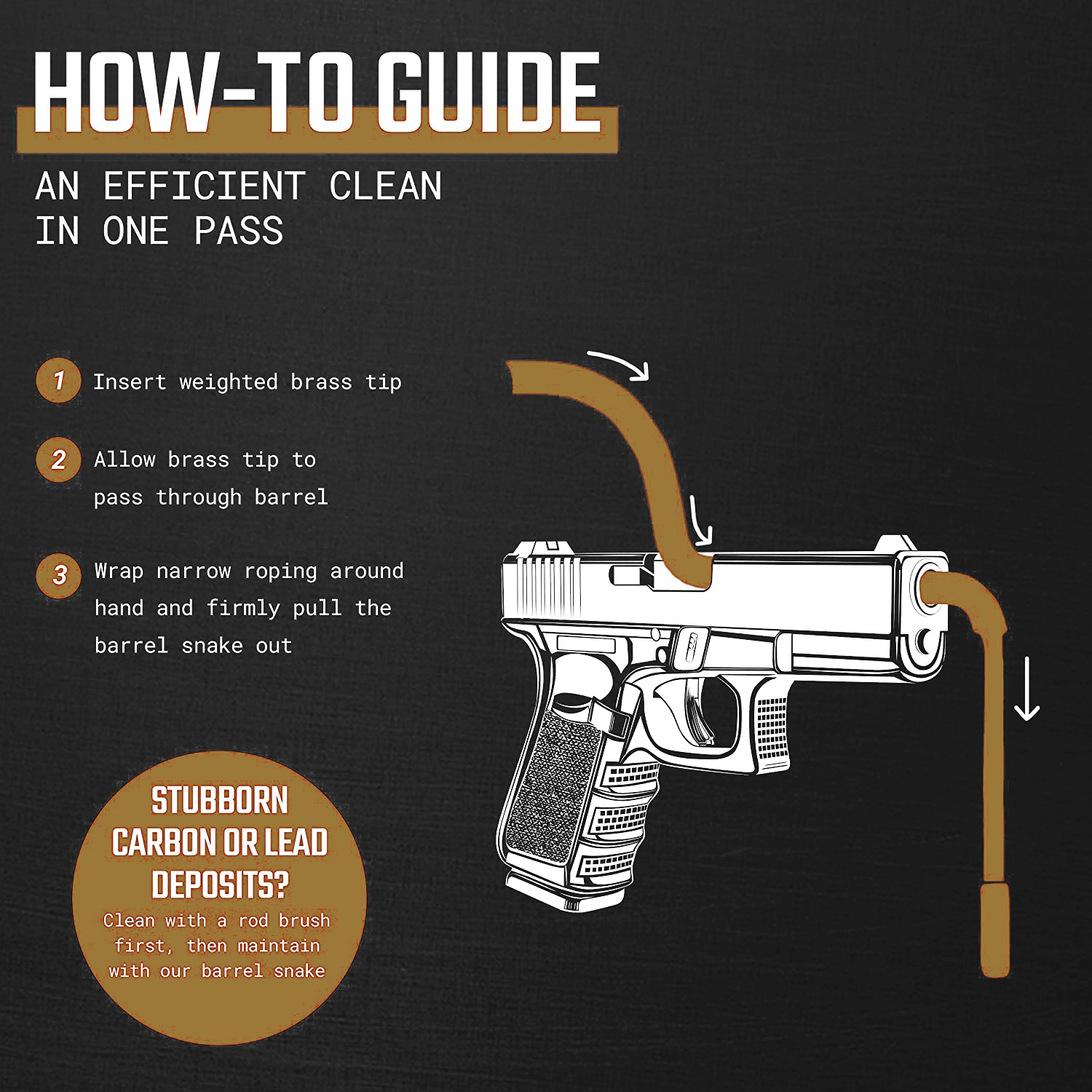 Gun Snake Cleaner Rifle Cleaning Snake For Pistol Shotgun .22 .223 12