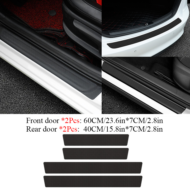 Universal Protector Auto Trunk Protection Strip Sill Scuff Cover Car Plate  Sticker 3D Carbon Fiber – the best products in the Joom Geek online store