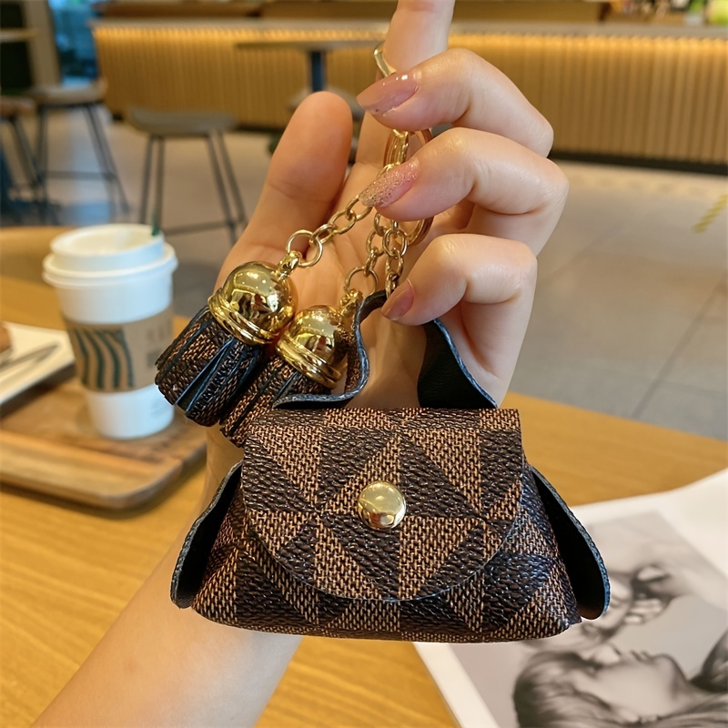 Mini Lipstick Holder Bag, Portable And Lightweight Bag For Women, Stylish  Keychain Bag With Tassel - Temu