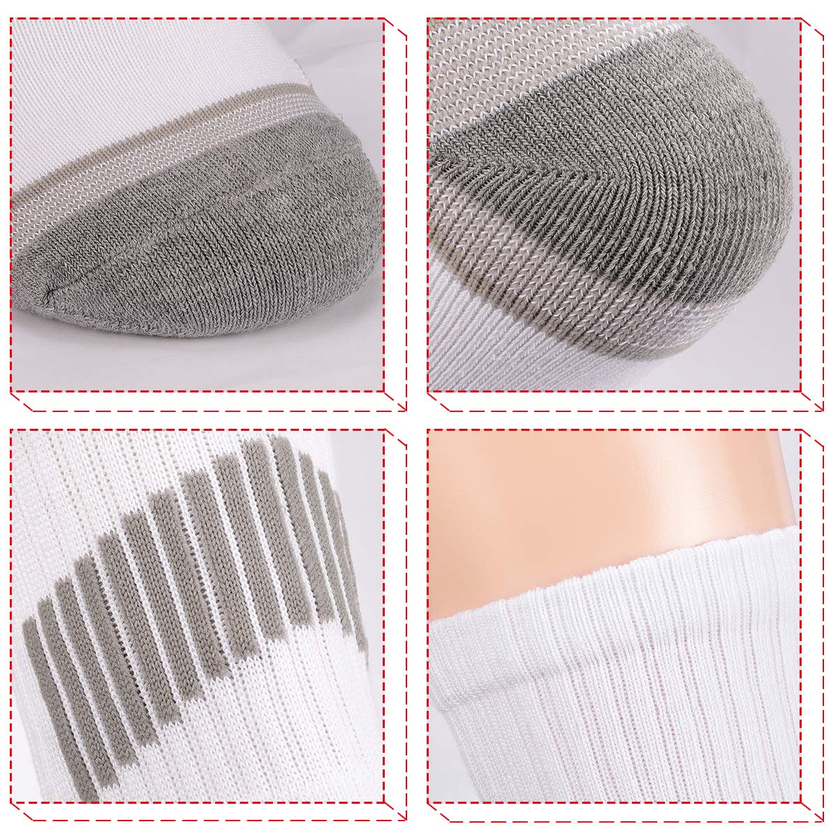 Acefine 6 Pairs of Men'S Mid-Calf Socks for Autumn And Winter, Long Tube Socks, Winter Terry Towel Socks.