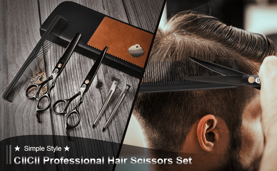 Hair Cutting Scissors Shears Kit, Professional Hairdressing Scissors Set  ,hair Beard Trimming Shaping Grooming Thinning Shears