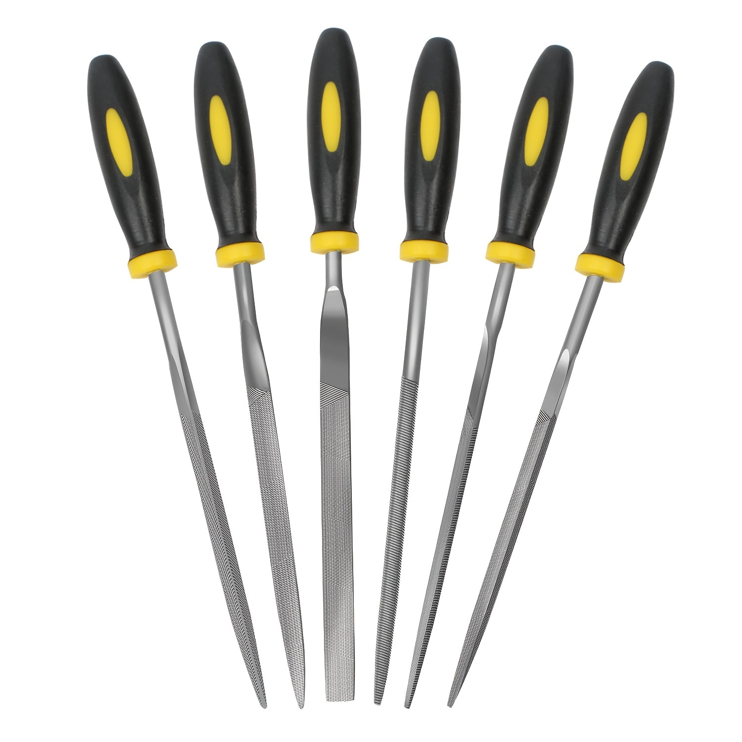 

6-piece Carbon Steel File Set - Perfect For Metal, Wood, Glass, Plastic, Leather & Jewelry!