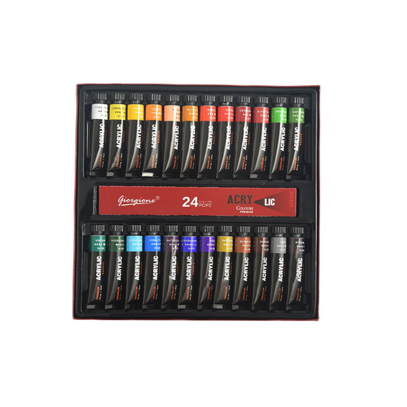 12 24 Colors Childrens Painting Aluminum Tube Set Acrylic - Temu