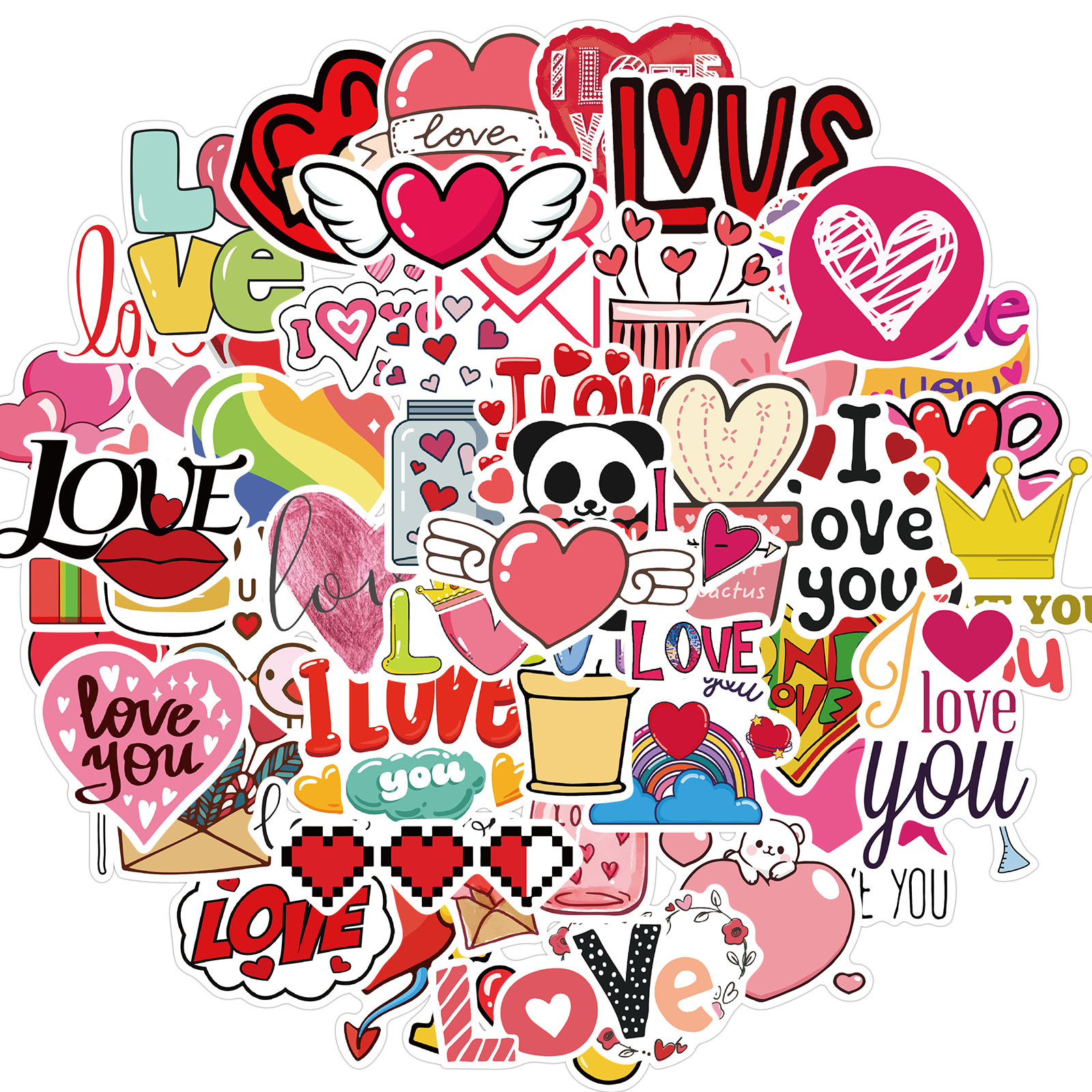  Love Stickers Pack Bulk  50pcs I Love You Relationship PVC  Vinyl Waterproof Sticker BFF for Envelopes Water Bottle Laptop Scrapbooking  Supplies for Adults Couple Family Bestfriend Girl Stickers Love 