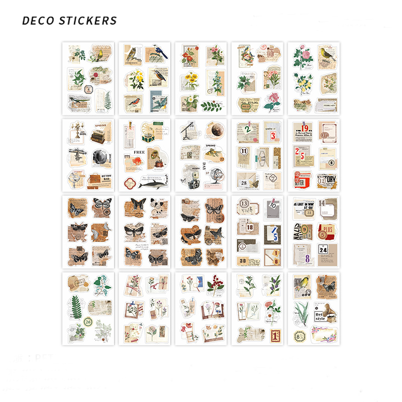 Vintage Letters Stickers Aesthetic Stickers Book - Temu