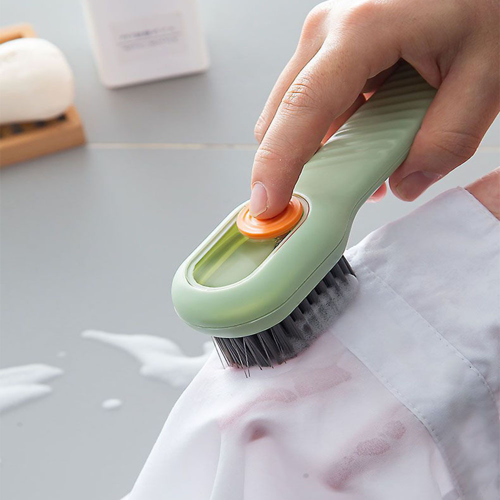 white/green) Soft Wool Detergent Added Shoe Brush Press - Temu