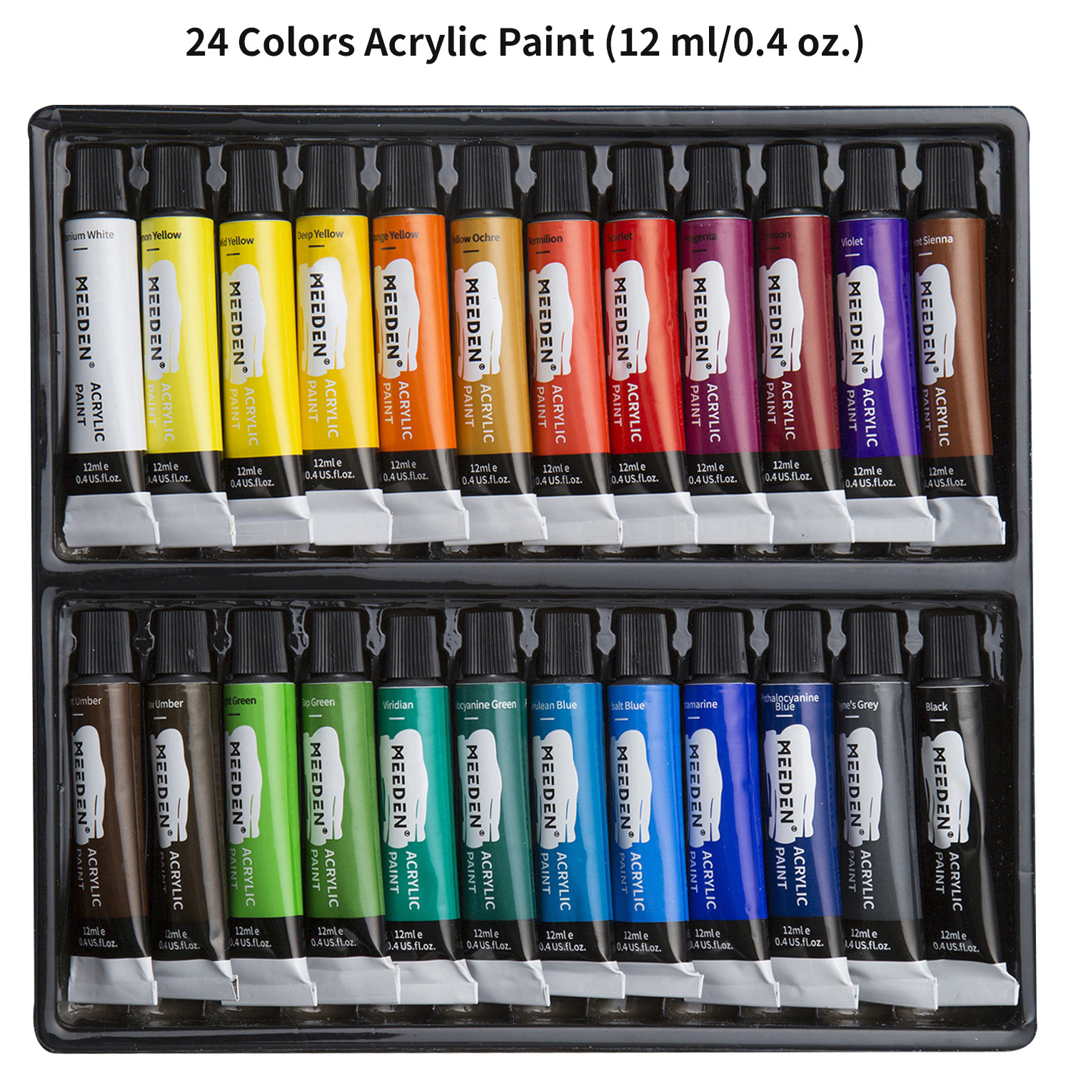 Acrylic Paint Set With 10 Paint Brushes, 12 Colors (30ml, 1.05oz) Art Craft  Paint Non-Toxic, Perfect For Hobby Painters, Artists, Adults, Perfect For