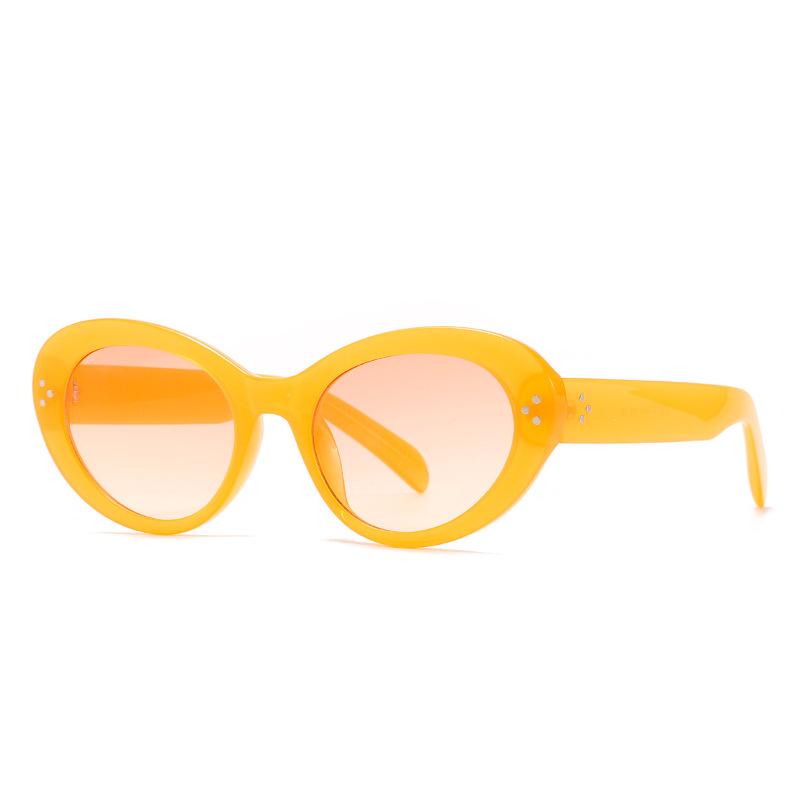Cat Eye Sunglasses Small Frame Oval Sun Glasses Stylish Gradient Lens Shades