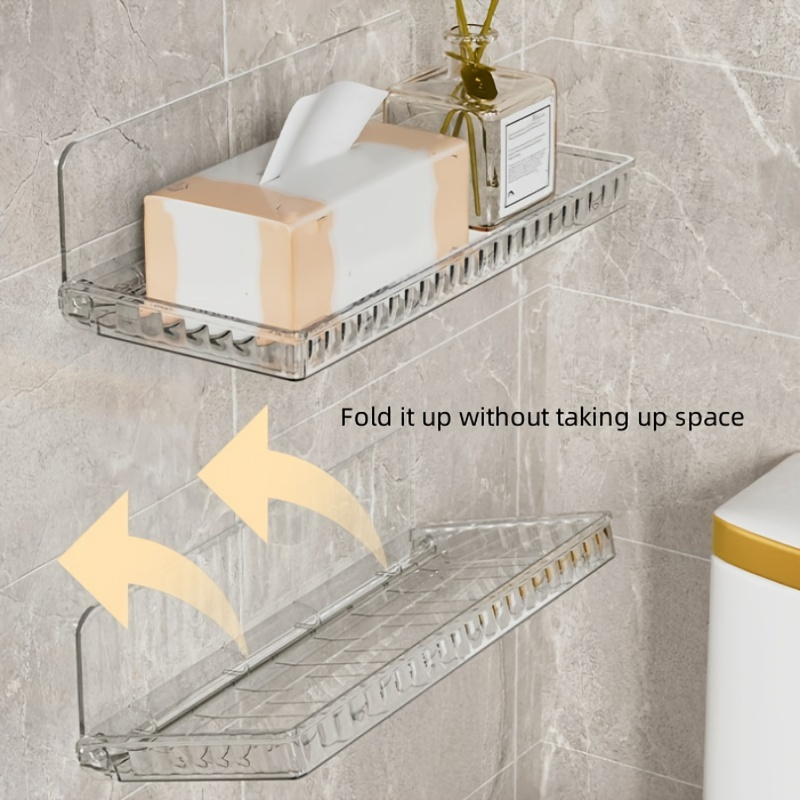 Bathroom Transparent Storage Shelf, Wall-mounted Storage Rack, Makeup Organizer  Shelf, Partition Bookshelf, Cabinet Organizer Rack, Wall Cabinet, Bathroom  Accessories Bathroom Accessories - Temu