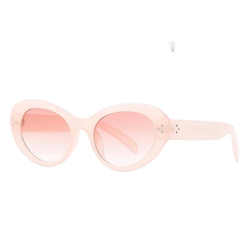 Cat Eye Sunglasses Small Frame Oval Sun Glasses Stylish Gradient Lens Shades