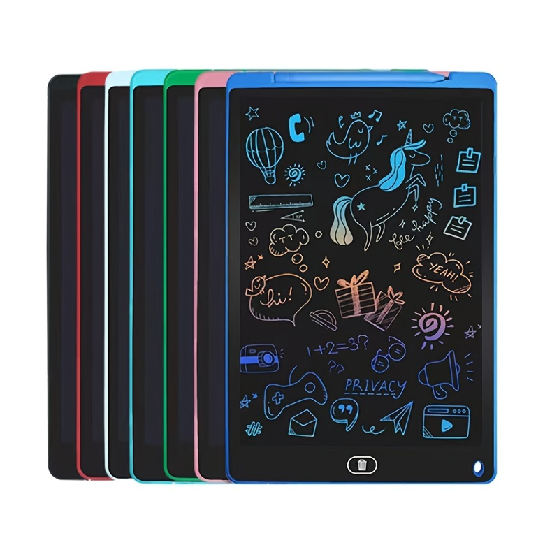 

12inch Lcd Writing Tablet Electronic Digital Writing Colorful Screen Doodle Board Handwriting Paper Drawing Tablet Gift For Kids And Adults At Home School And Office