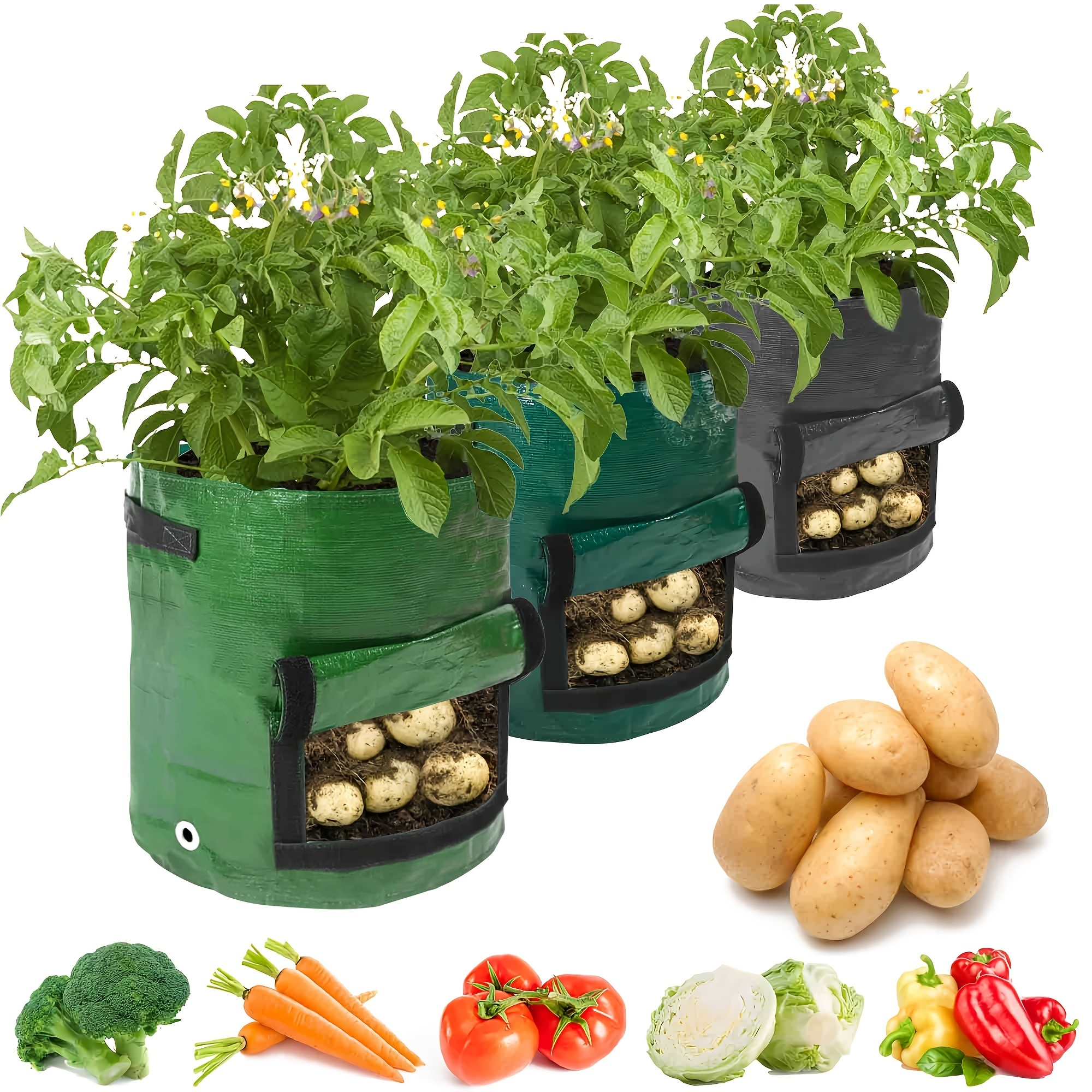 Hgbd-potato Grow Bags,potato Planters With Flap And Handles