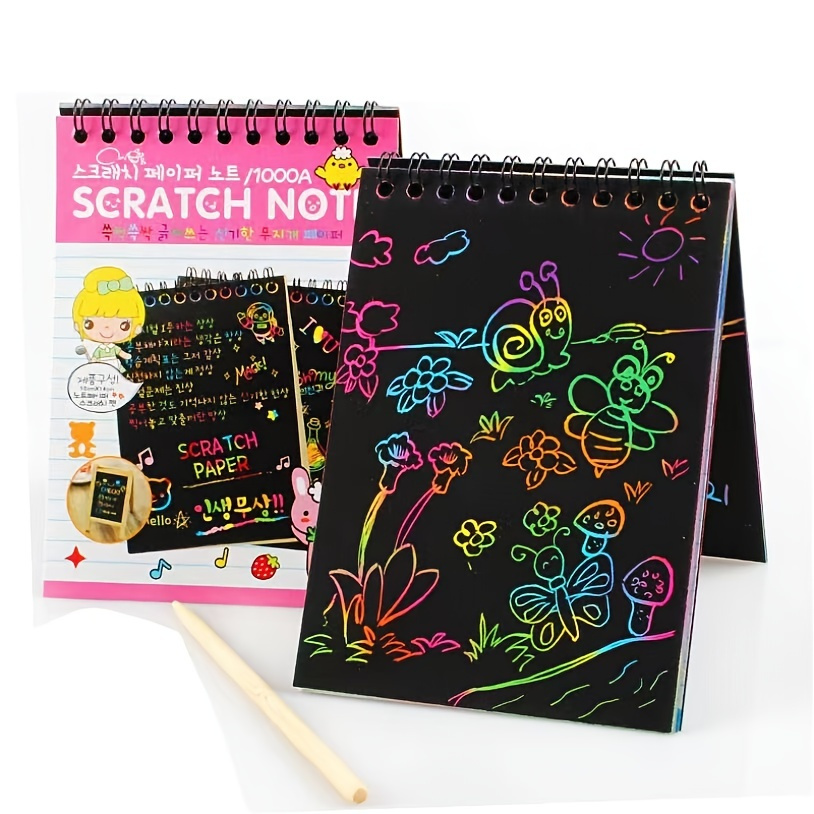 ZMLM Scratch Notebook Party Favors: 16 Pack Rainbow