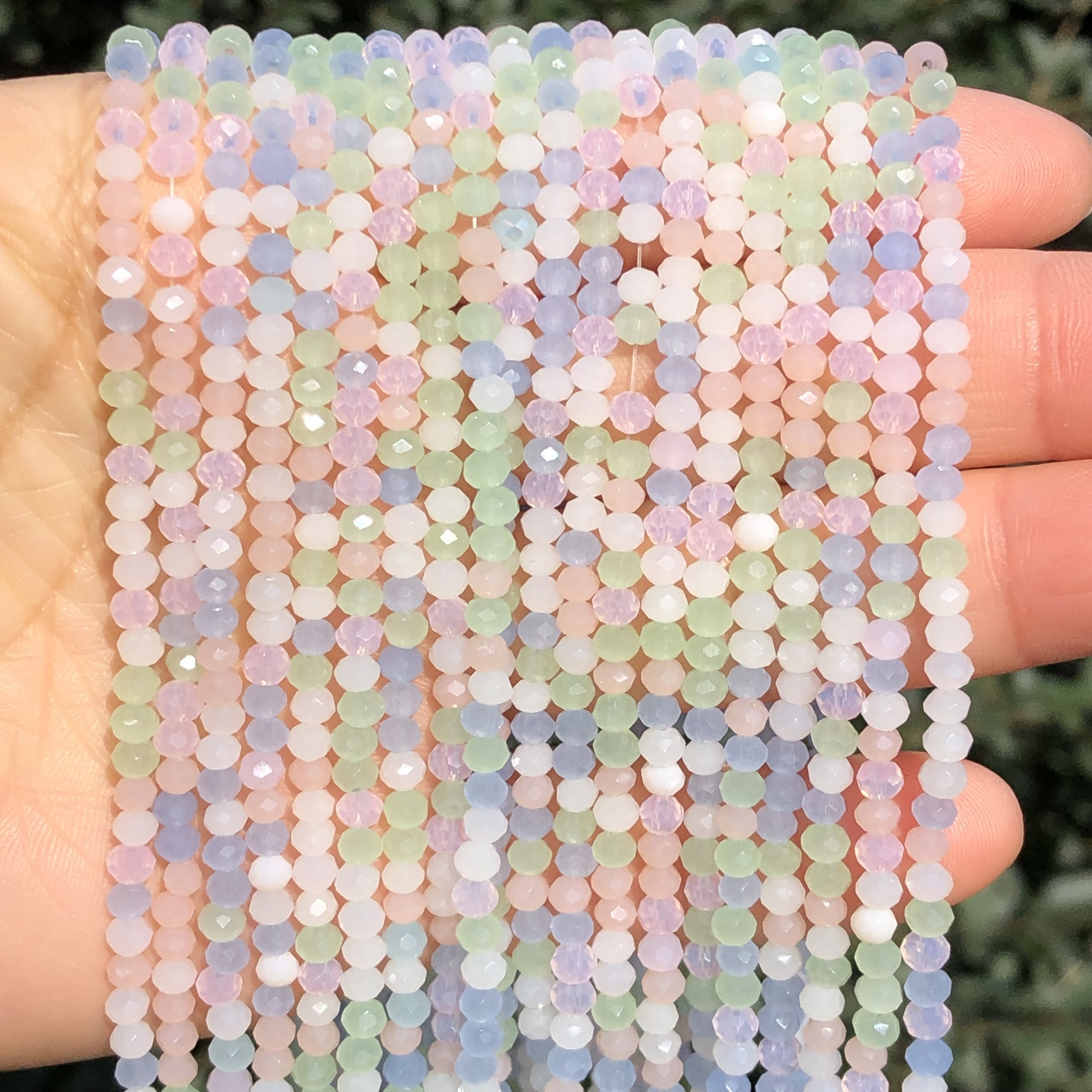 Crystal Rondelle Glass Beads Faceted Loose Spacer Shiny - Temu