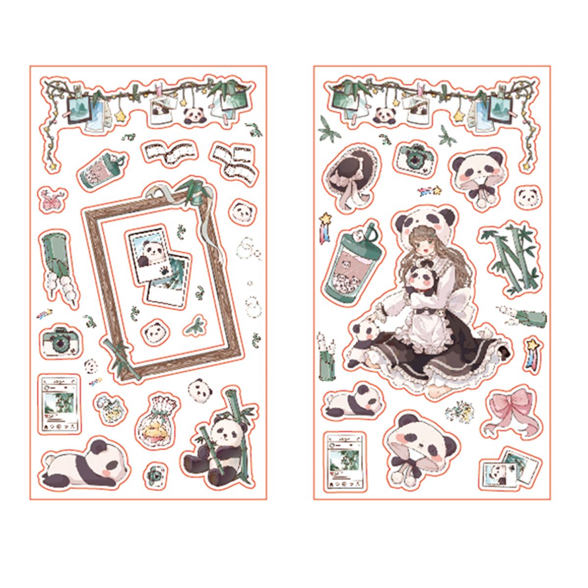 2 Pieces Of Plate Stickers Wind Tea Party Series Cute Girl Anime Journal  Material Decoration Stickers Cute Student Learning Stickers Outdoor Play  Stickers - Toys & Games - Temu
