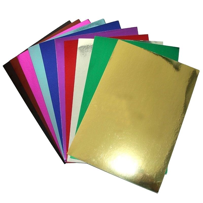 10pcs Metallic Mirror Paper golden gilded mirror suface A4 for DIY  papercraft projects Scrapbook Paper Album EMWSJW - AliExpress