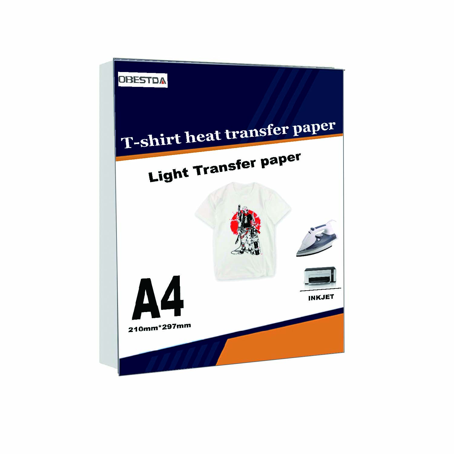 10pcs T Shirt A4 Transfer Paper Iron On Heat Press Light Fabrics Inkjet  Prints S