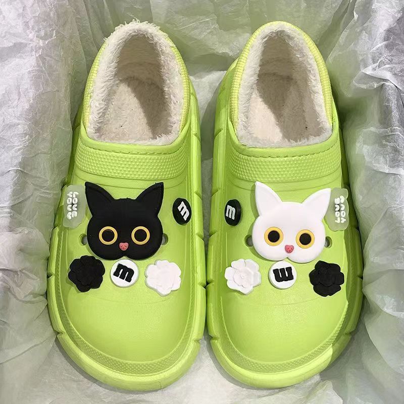 Cute Cat Shoes Accessories Cartoon Cute Black & White Cat Set Shoe Charms  Soft Rubber Shoe Crocs Buckle Charm