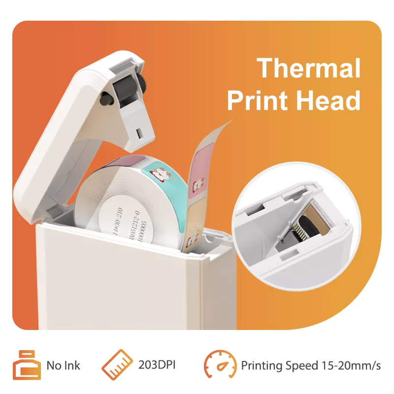 niimbot d110 smart portable label printer mini pocket thermal sticker maker self adhesive label printer for office home details 2