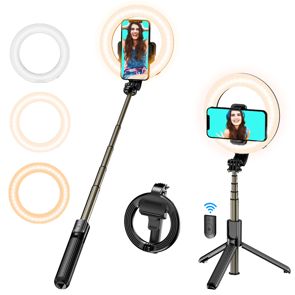 Led Selfie Ring Light Tripod Stand Phone Holder Remote - Temu