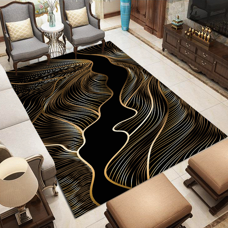 Thickened Plush Crystal Velvet Rug Abstract Flowing Shadow - Temu