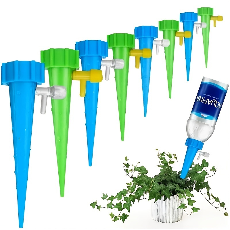 6/12pcs Self-Watering Plant Spikes - Automate Your Plant Watering with Adjustable Control Valve Switch Design for Home, Office & Garden!