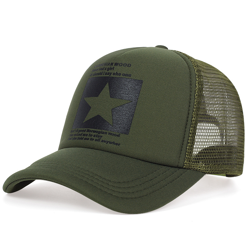 Top Quality Mens Pentagram Cap Fashionable U.S. Army Camo Army