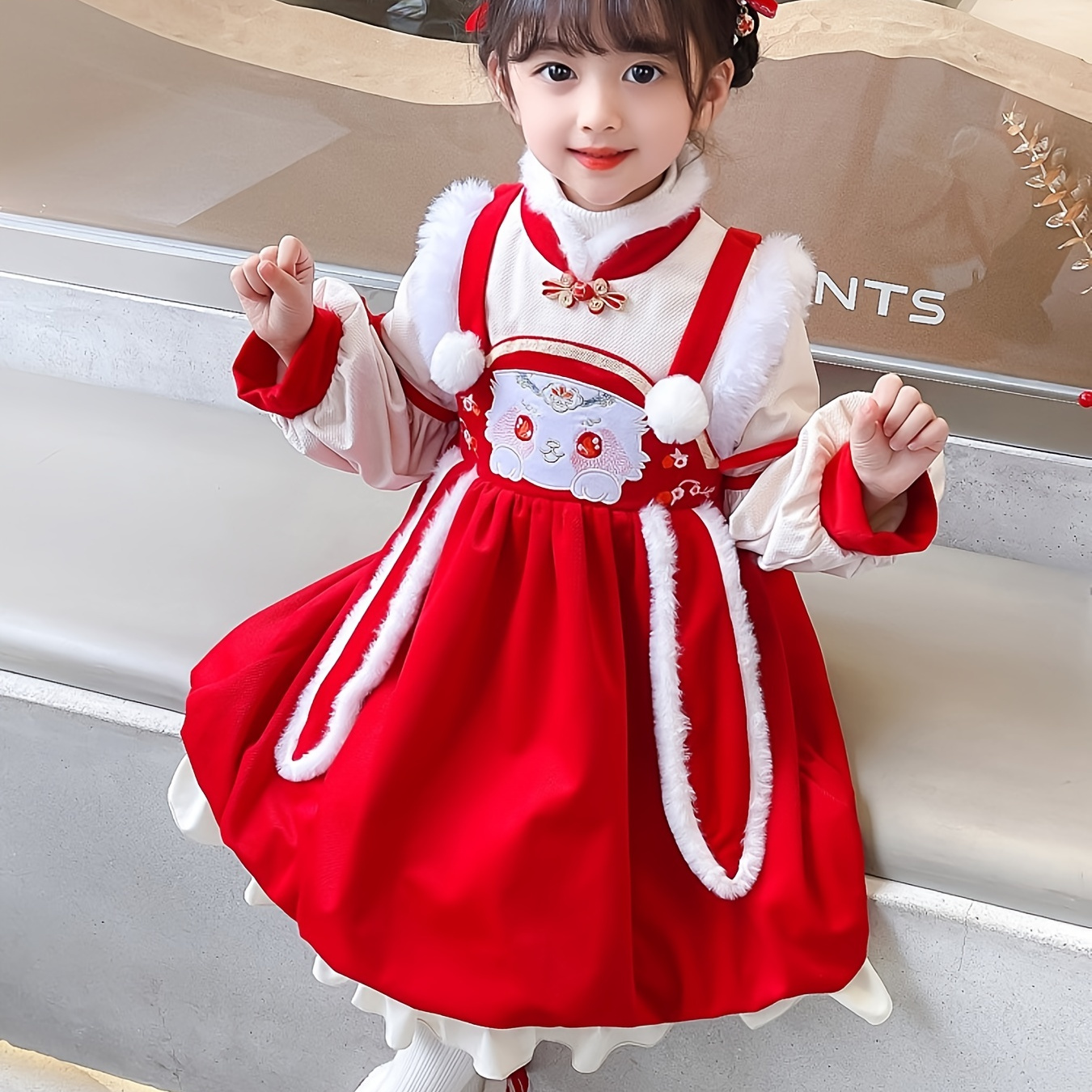 Girls Clothing Chinese New Year Costume - Temu