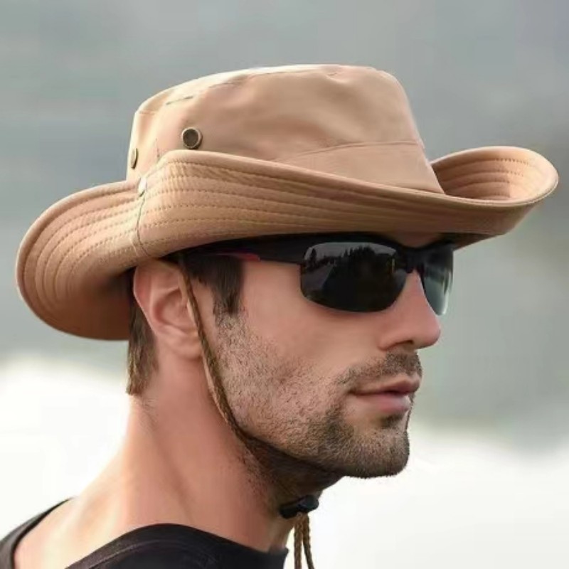 1pc Outdoor Sun Hat Mountaineering Hat Large Brim Breathable Hat