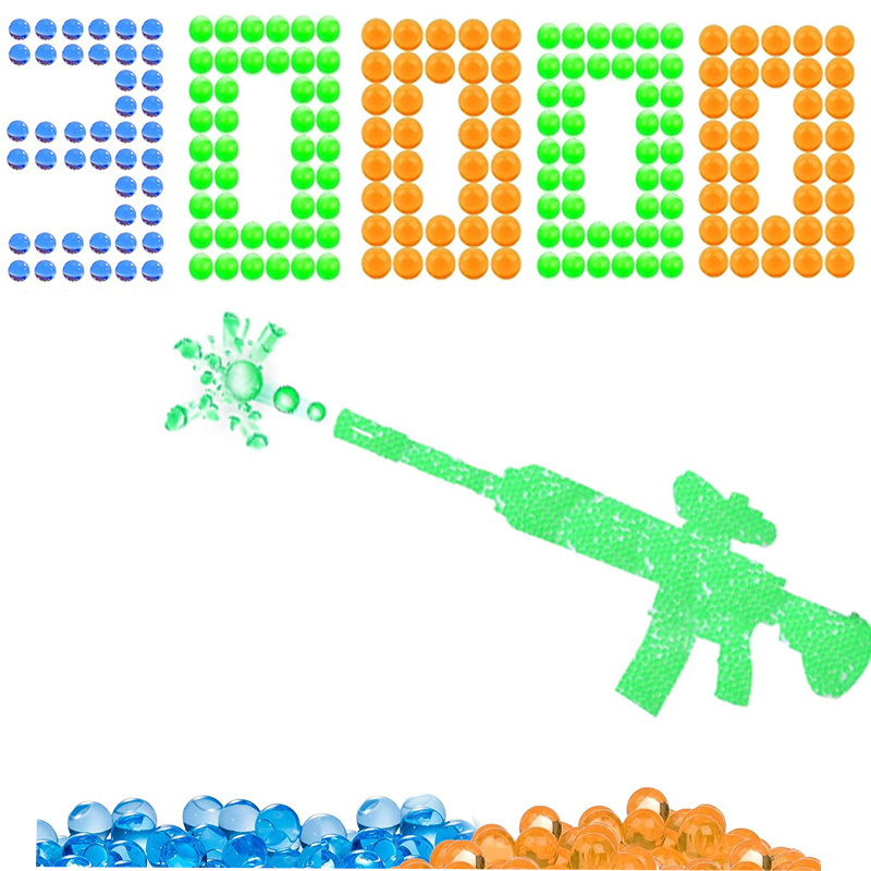 4 Pack, 40,000 rounds Water Bullets Beads, for Water Gun Toys Refill Ammo,  Gel Ball Grow Magic, Vase Filler Beads, Jelly Beads for Kids Sensory 