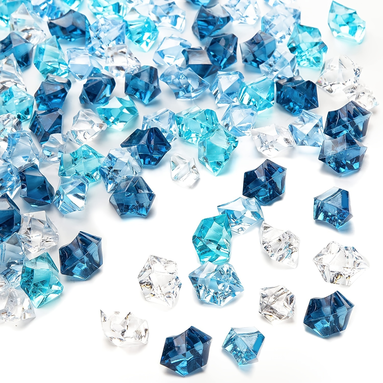 200*Acrylic Stones Plastic Gems Ice Grains Colorful Small Stones