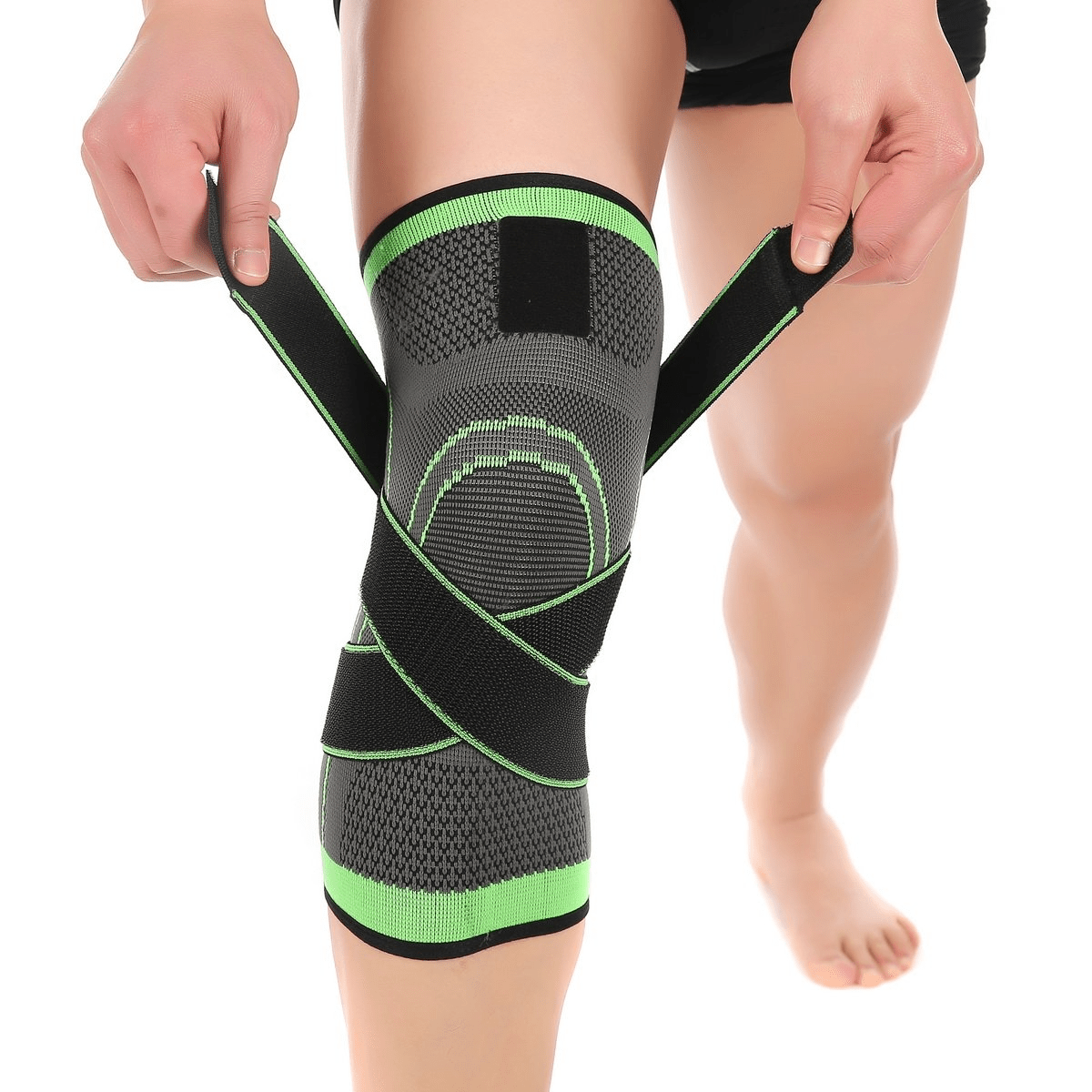 order a size up 1pc knee sleeve knee compression pads for improving circulation knee pain relief for men women knee support arthritis relief running cycling adjustable strap wrap exercise equipment s