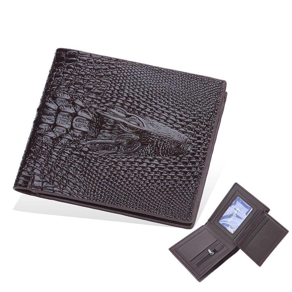 Men's Short Wallet European And American Retro Crocodile Head