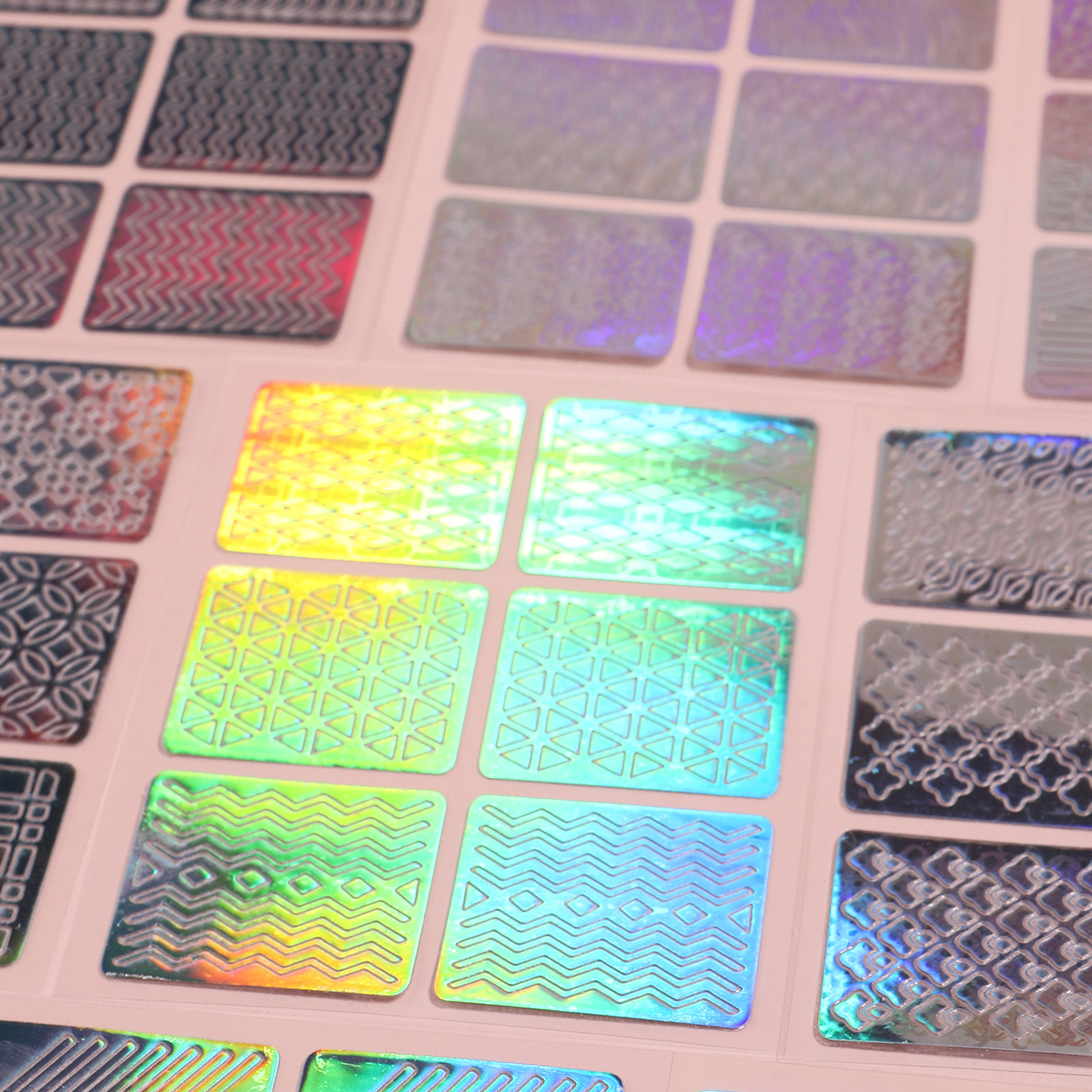 Nail Hollow Irregular Grid Stencil, Reusable Manicure Stickers Stamping