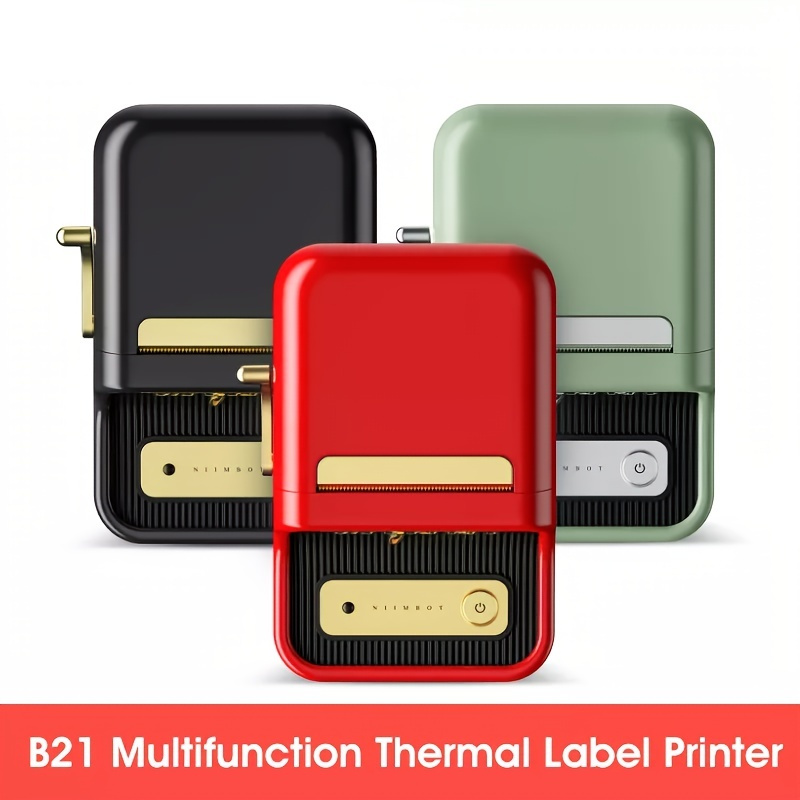 Niimbot B21 Red Portable Bluetooth Label printer Mini Pocket Sticker Maker  Thermal Adhesive Mahcine for Phone Home Office Use
