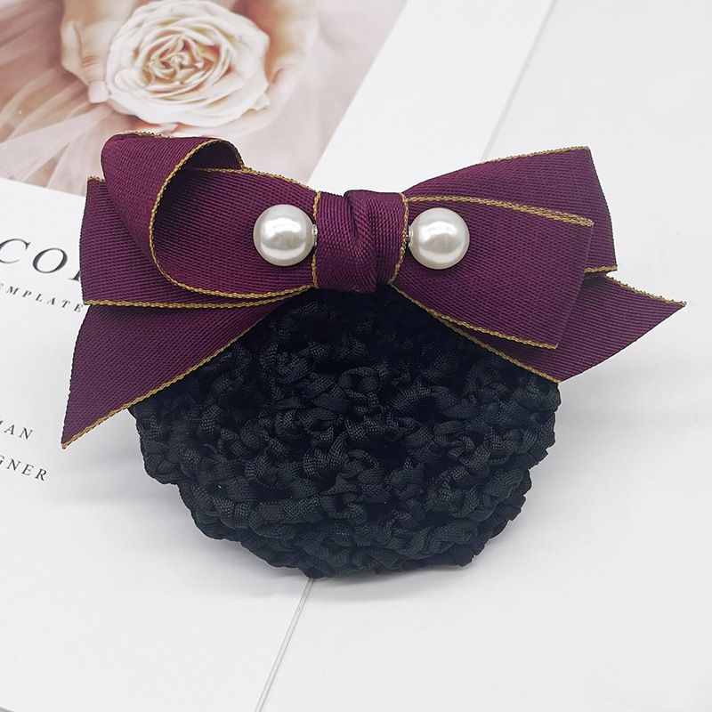 Women Hair Clip Bow Barrette With Snood Net Ribbon Bow Hair Clip With Faux  Pearl Bun Cover Daily Hairdress Hair Accessories For Girl Women Office  Working | Don't Miss These Great Deals |