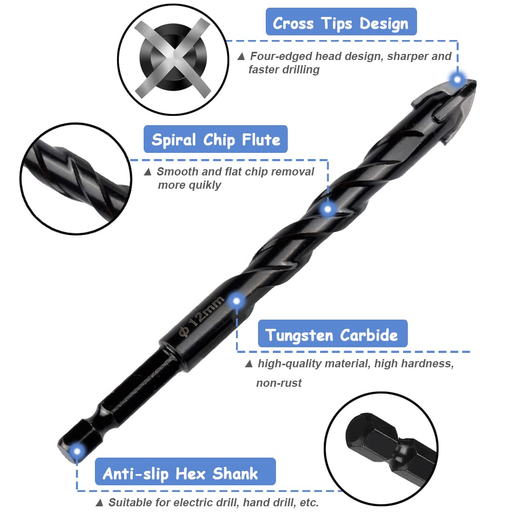 Masonry Drill Bits Cross Bit Drilling Tools Multi Temu Brazil