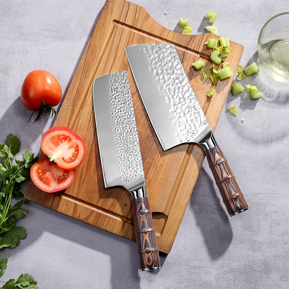 Knife Set Sharp Stainless Steel Professional Chef Cutlery Kitchen Knives  Cleaver