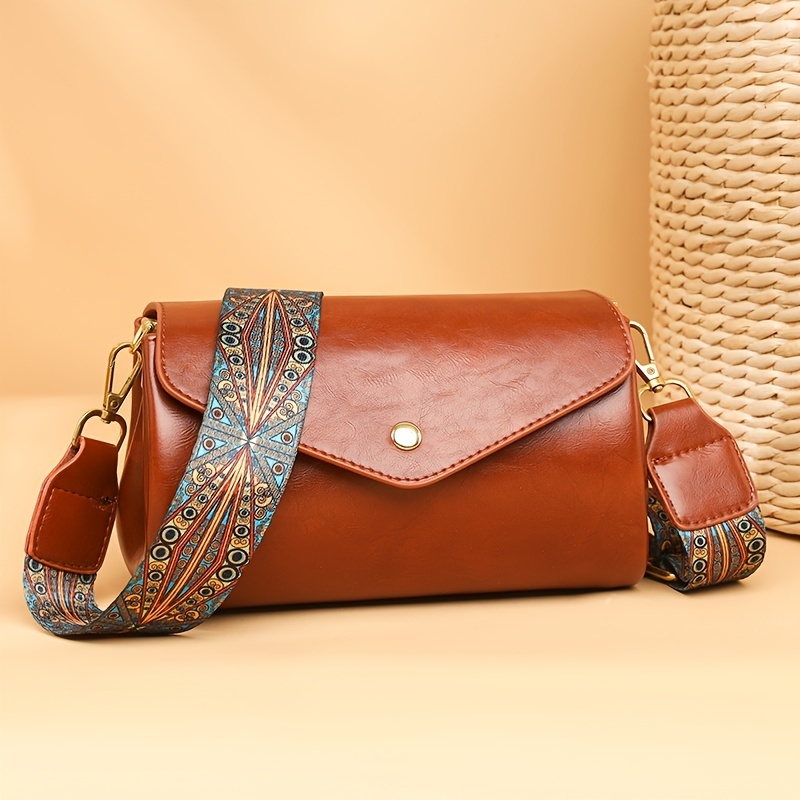 Vintage Style Shoulder Bag, Simple Flap Purse With Removable Strap, Women's  Crossbody Bag (7.4*4.7*4.7) Inch