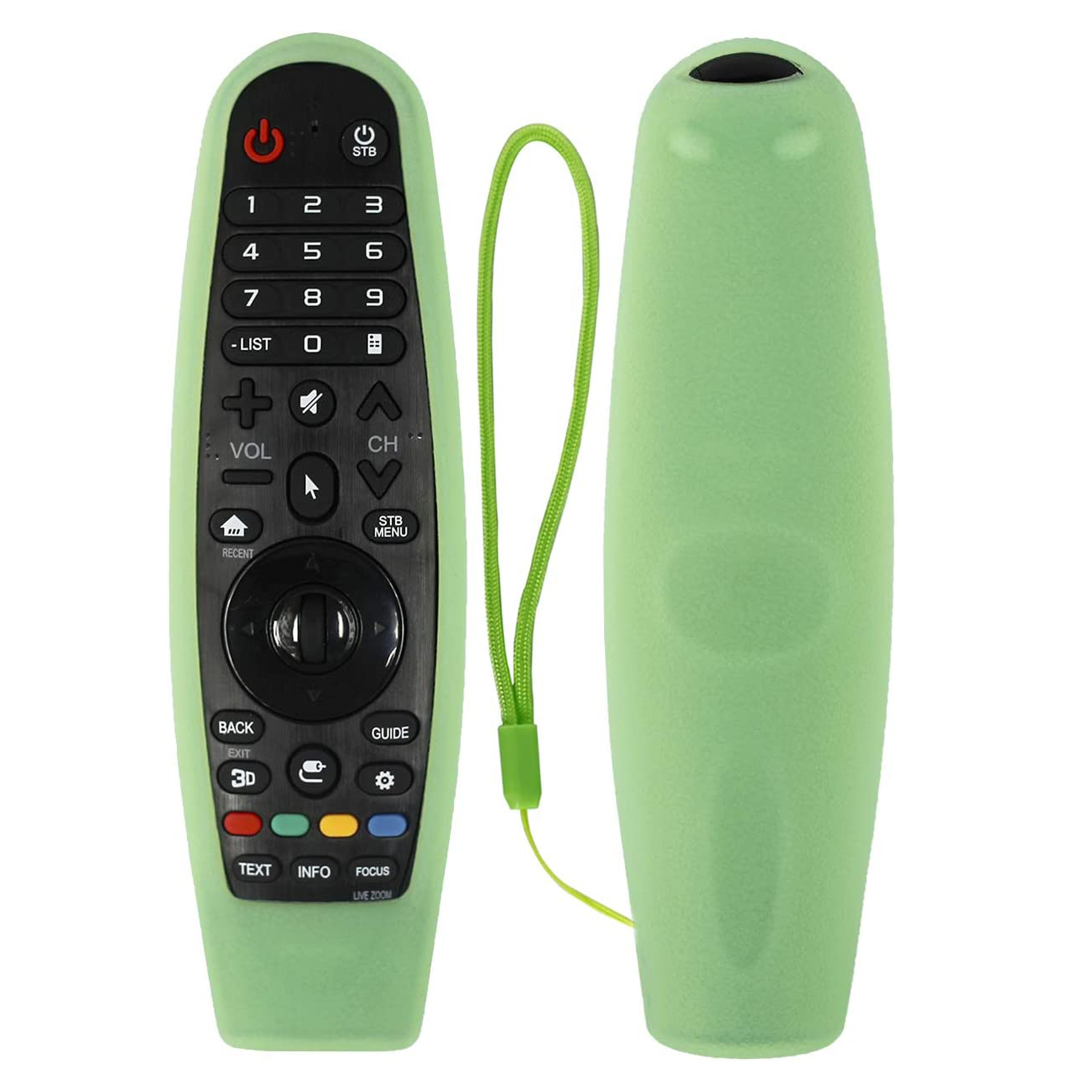 Funda protectora de silicona para mando a distancia para LG TV AKB75095307  (verde claro) Likrtyny control remoto