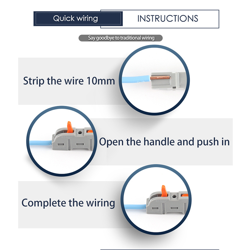 40pcs Box Fast Easy Wire Connectors Lever Nut Connectors Terminal Block