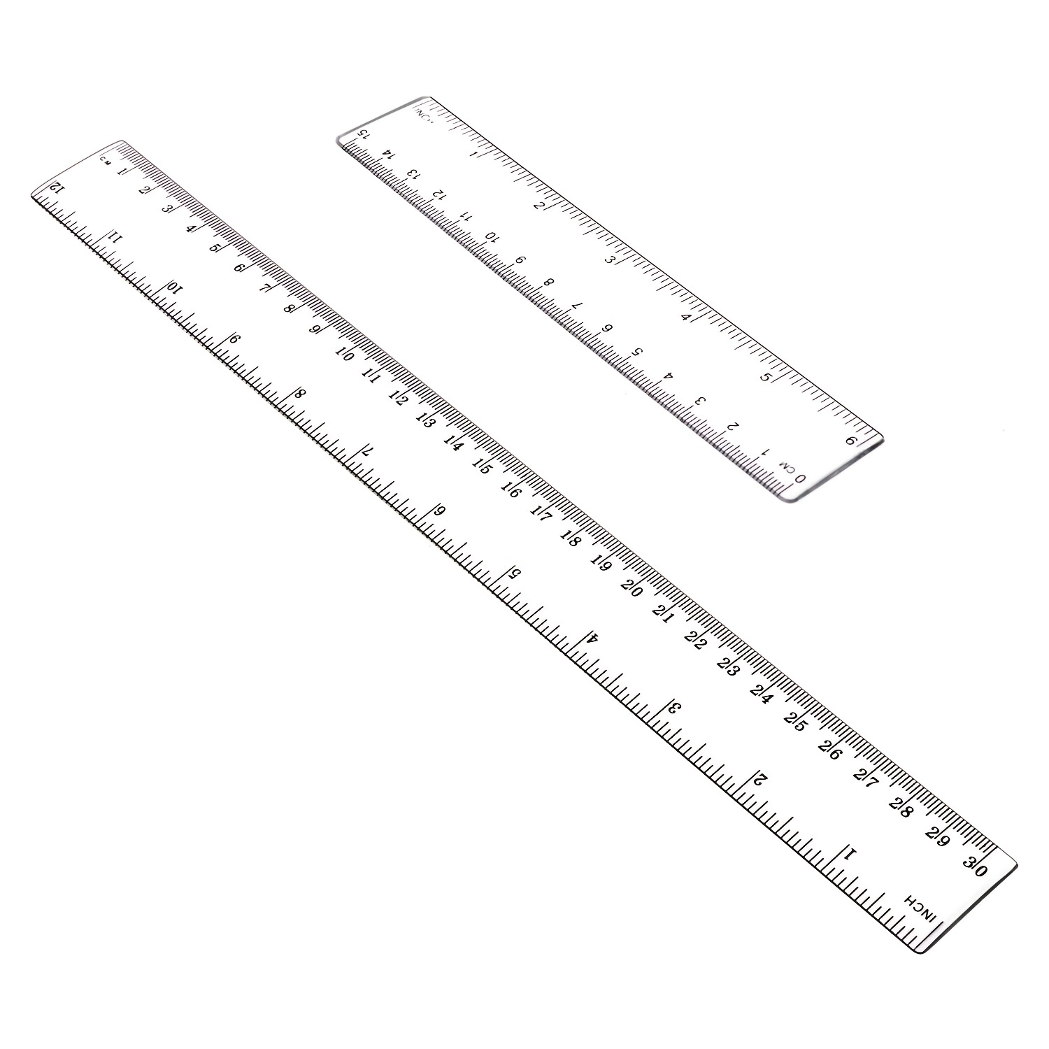 Flexible Plastic Rulers Transparent Measuring Tools Inches - Temu