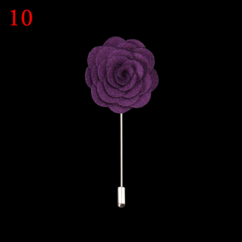 Chest Flower Two Tone Collar Suit Brooch Wedding Pin