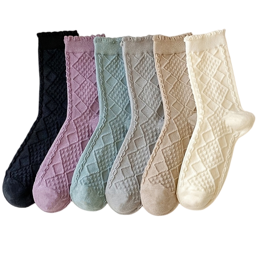 Women's Socks Cotton Sock Cute Ruffle Casual Socks Women's - Temu Canada