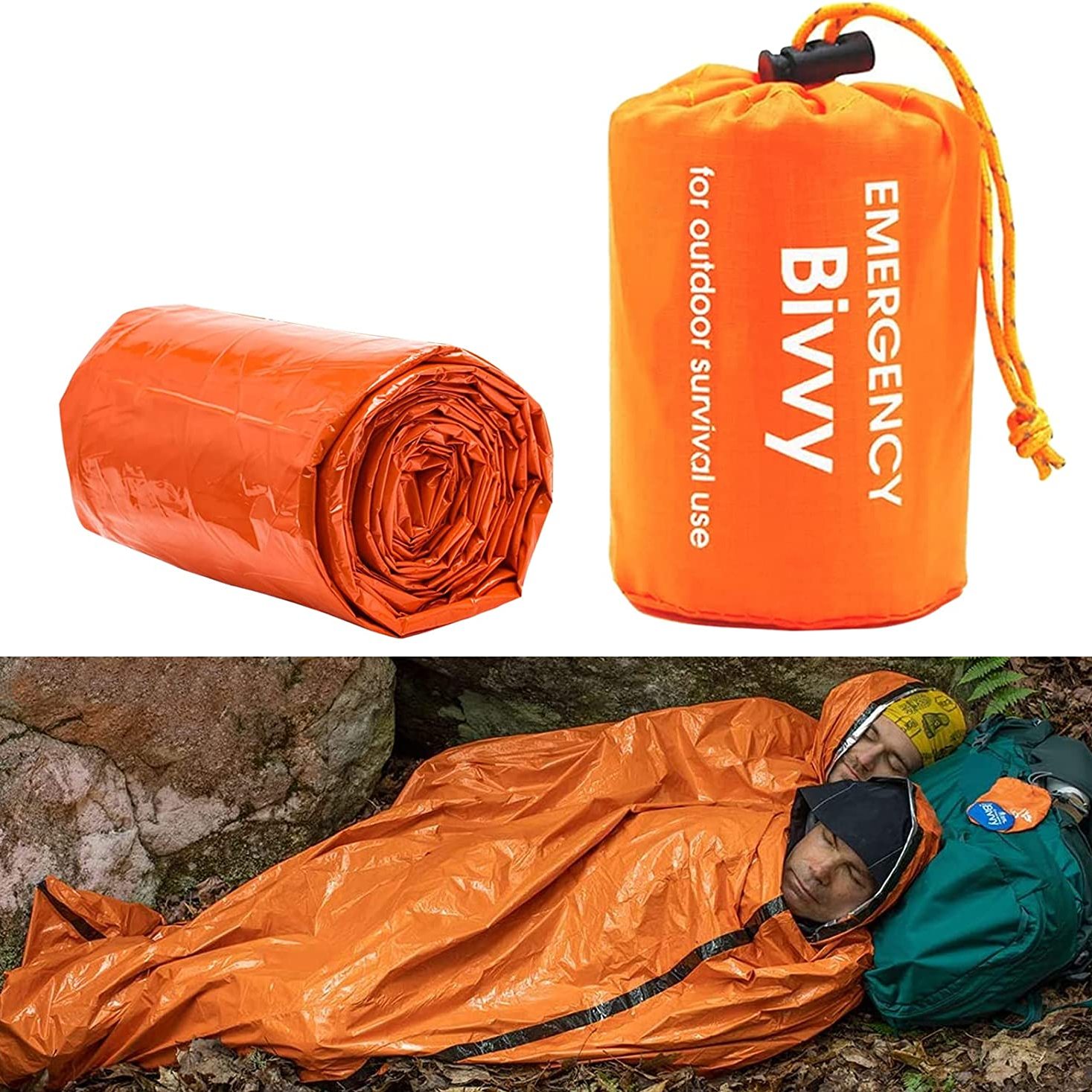 Lightweight Emergency Sleeping Bag Survival Bivy Sack Emergency Blanket 